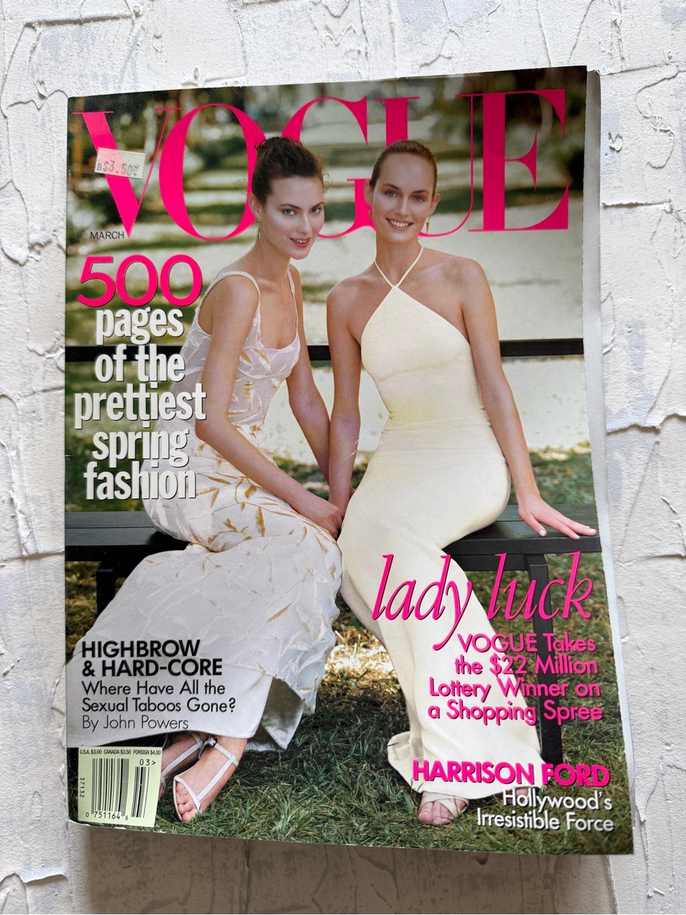 Vintage Vogue March 1997 Shalom Harlow and Amber Valletta cover